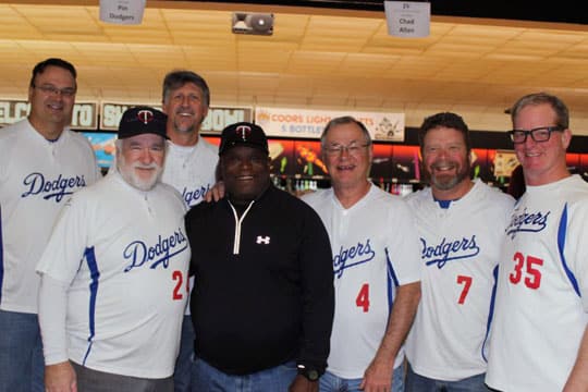 Twins legend Al Newman at the annual Bowling for Baseball tournament